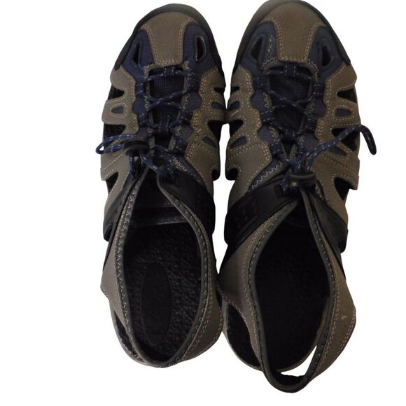 Ozark Trail Fisherman Sandals‎ Men Size 12 Gray Closed Toe Bungee Tie main image 6